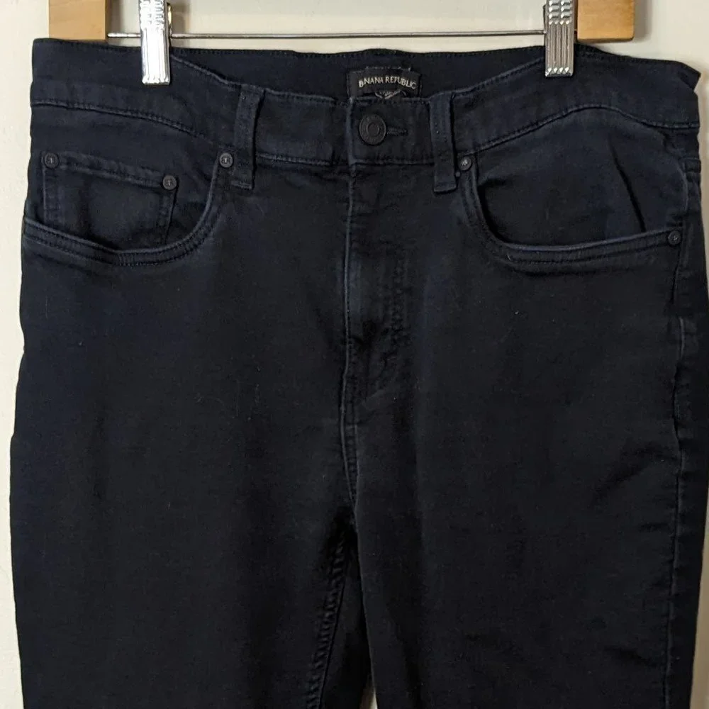 Banana Republic‎ Men's Jeans Black Stretch Straight Leg 34/32 Preppy